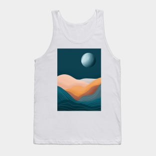 Modern Earthy Tones Mountains 19 Tank Top